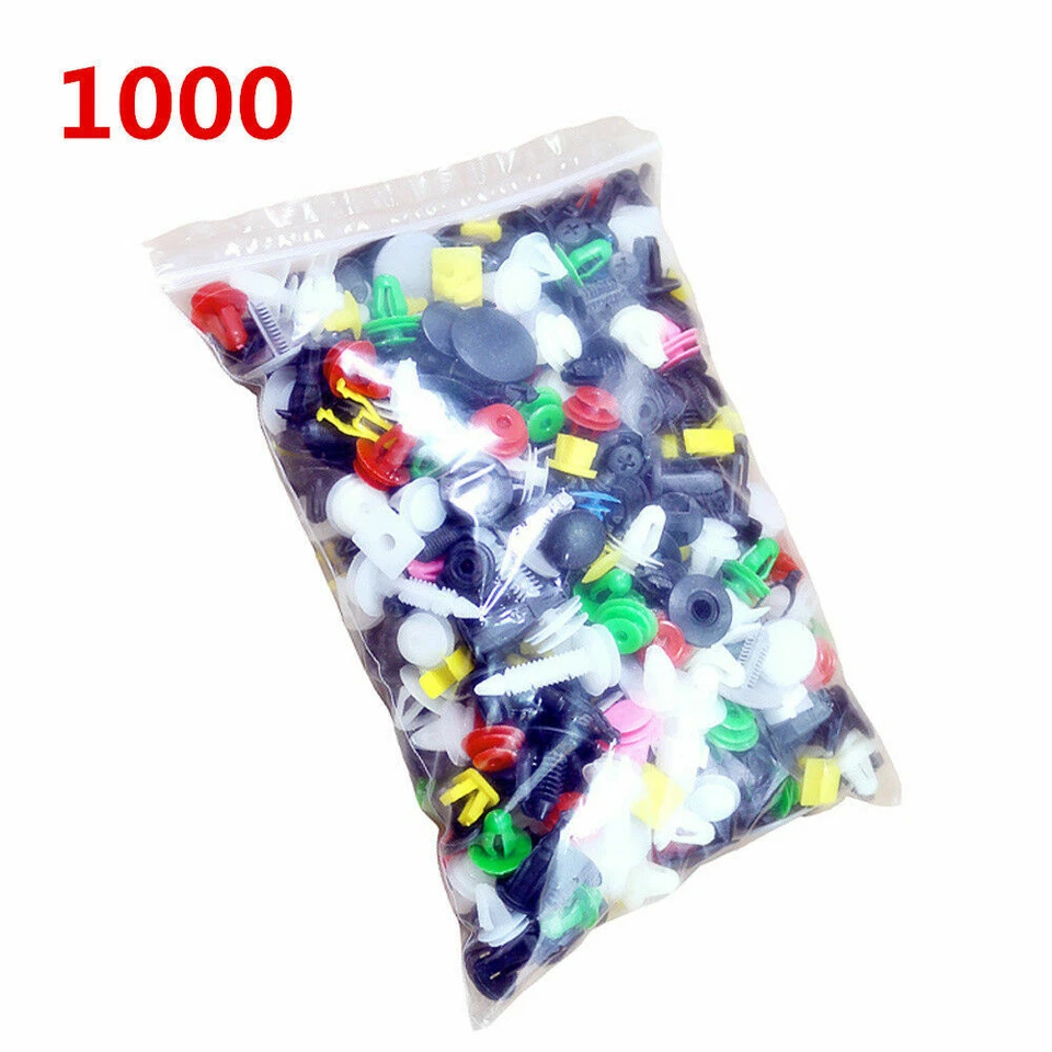 Parachoques universal para guardabarros de coche moldura panel puerta empuje remache pasador clips 1000x envío a EE. UU. Foto 2 de 4