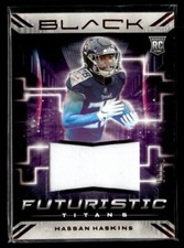 2022 Panini Black #FUT-HHA Hassan Haskins Futuristic Rookie Patch  #/50 card