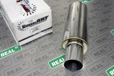 Vibrant TPV Round Muffler (21.25" Long) w/ 4" Round Straight Cut Tip 2.5" Inlet