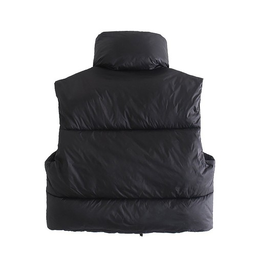 Women's Stand Collar Vest Puffer Padded Sleeveless Jacket Winter Warm Coat Tops - Picture 2 of 3