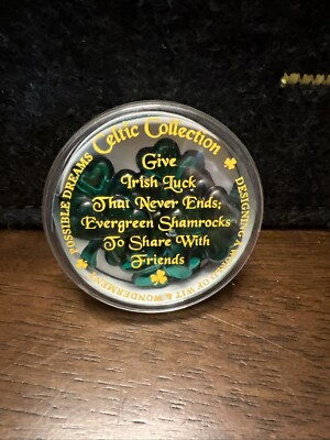 Celtic Collection Irish Evergreen Shamrocks Good Luck Charm Possible Dreams