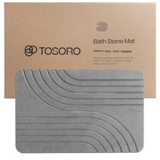 - Stone Bath Mat, Diatomaceous Earth Non-Slip Stone Shower Mat - Quick Drying.