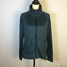 NWT Champion C9 Jacket Sz M Womans Blue Herringbone Tech Fleece Zip Up Thumbhole