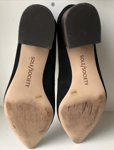 Sole Society Womens Andorra Black Suede Pumps Heels -6 M/36.5 - Picture 10 of 11