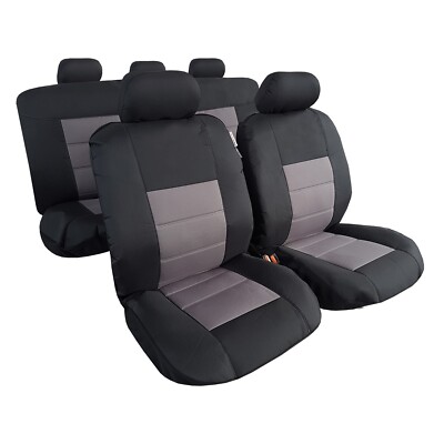For Nissan Rogue Car Seat Covers Full Set Waterproof Black Grey