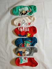 Lot Of 6 Peanuts No Show Socks Size 4-10