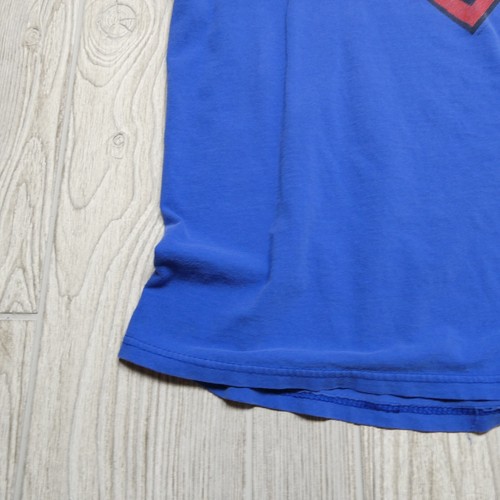 VINTAGE Superman Shirt Adult XL Warner Bros Delta Pro Weight Classic Logo Blue - Picture 10 of 13