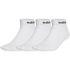 Image of Adidas Mens Womens 3 Pairs Ankle No Show Socks Cushioned 3PP Sports Low Socks