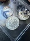 1946 P, D, & S Roosevelt Dime Nice Set of 3 BU Toned Coins