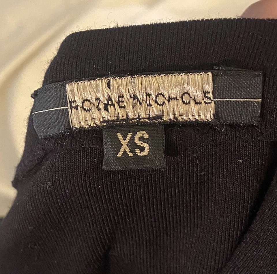 Rozae Rozae Nichols Camiseta de Tanque de Cuero Frontal en Negro XS ¡Perfecto! Foto 4 de 4