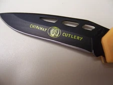 FROST CHIPAWAY BLACK SQUALL KNIFE #16-674GD 4.5" STEEL BLACK BLADE