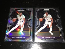 2020-21 Panini NBA Prizm Basketball Anthony Davis Silver Holo SP & Base Lakers