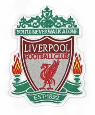 LIVERPOOL - FOOTBALL CLUB 1892 - YOU'LL NEVER WALK ALONE - WOVEN Iron-On Patch