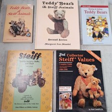Teddy Bear Collector Book Lot 5   Steiff, Mandel, Michaud, Price Guides, ID Bo