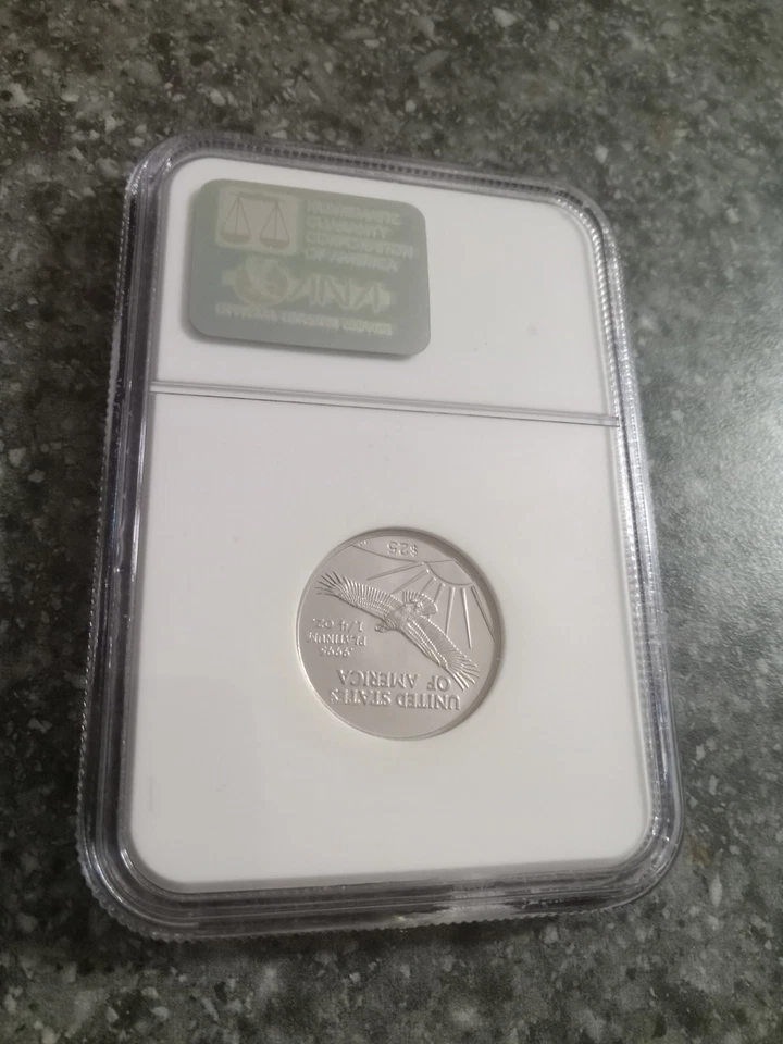 2002 $25 Platinum Eagle 1/4 oz MS70 NGC TOUGH DATE/GRADE LOW PRICE!! - Image 2 of 4