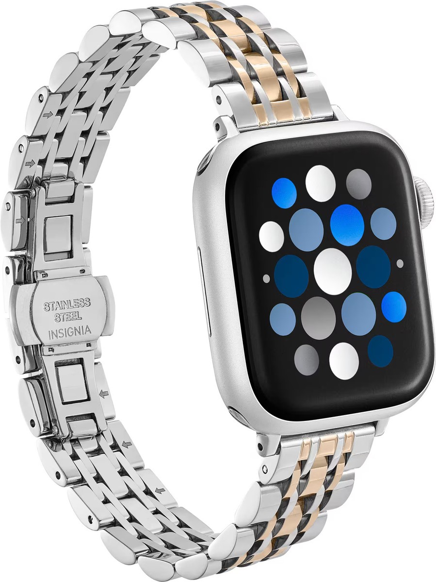 Insignia- Stainless Steel Link Band for Apple Watch 38mm, 40mm