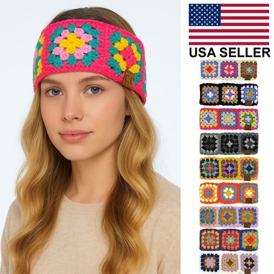 C.C Exclusive Women's Multicolor Crochet Lining Inside Handmade Headband