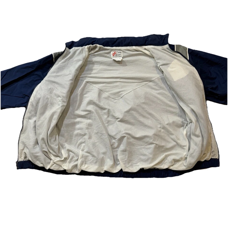 U.S. Windbreaker Jacket Men’s Small Regular Navy Blue & White Full-Zip Excellent - Image 2 of 4