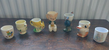 Novelty Vintage Bundle 7 Egg Cup Pheasant, Chicken, Cat, Big Ears etc