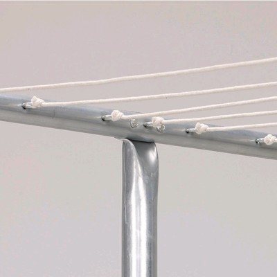 Sunline 90'' Single 2'' Steel Clothesline Post Steel T-Assembly Galvanized 4-PC