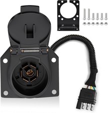 4 Way Flat to 7 Way Round Blade Trailer Adapter Wiring Harness 4 Pin to 7 Pin El