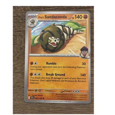 Pokémon TCG Hop's Sandaconda Stage 1 Uncommon Sv09 Journey 087/159 English