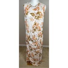 Reformation Senna Floral Ruched High Neck High Slit Bella Maxi Dress Size 14