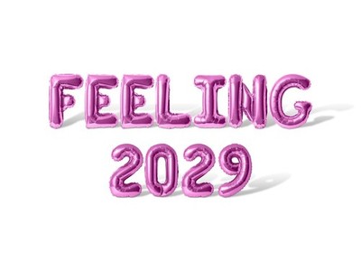 FEELING 2029 Letter & Number Balloon Banner - 2029 New Years Party Decorations