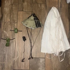 Lot Of GI Joe Parachute Parts And Pieces 12” & 3.75” & Grappling Hook Pack