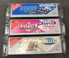 Juicy Jay’s 1 1/4 Rolling Papers Variety  Sampler 3 Pack (The Super Fine)