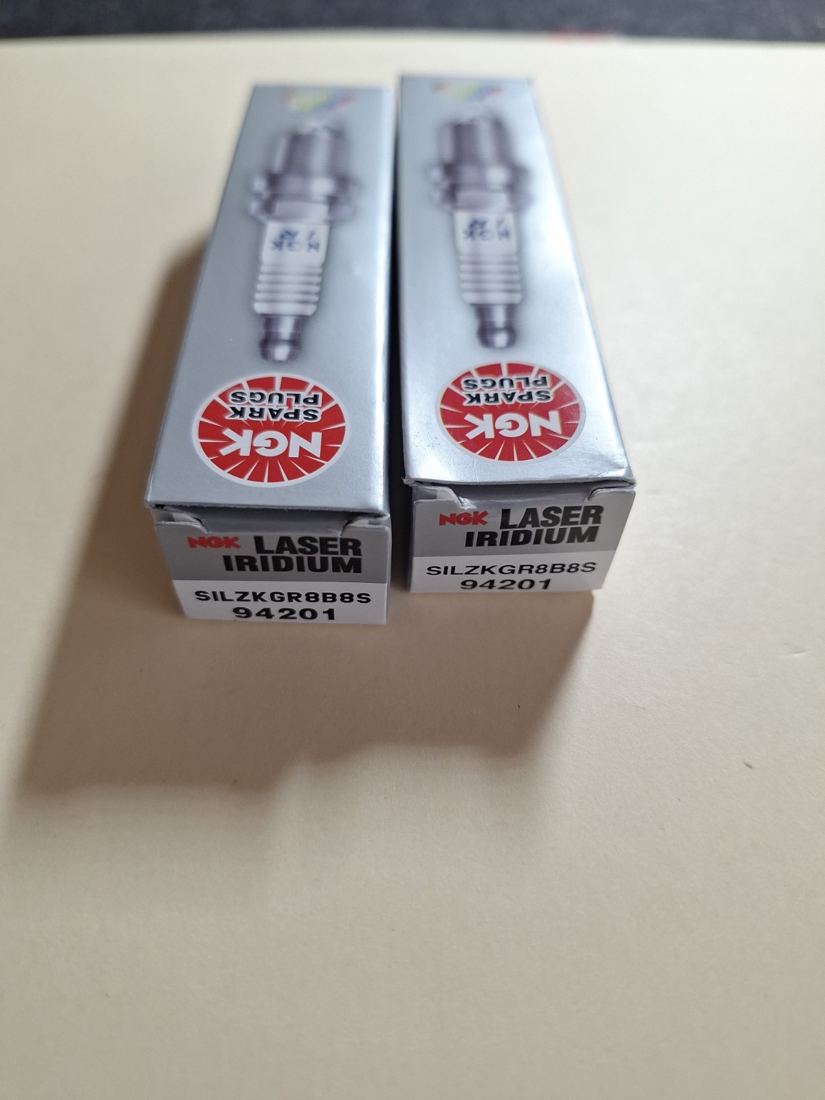 Pack Of 2 Genuine NGK Laser Iridium Spark Plugs. SILZKGR8B8S 94201