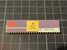 Motorola MC68008 Ceramic Gold Lid CPU Vintage 68000 Family Microprocessor