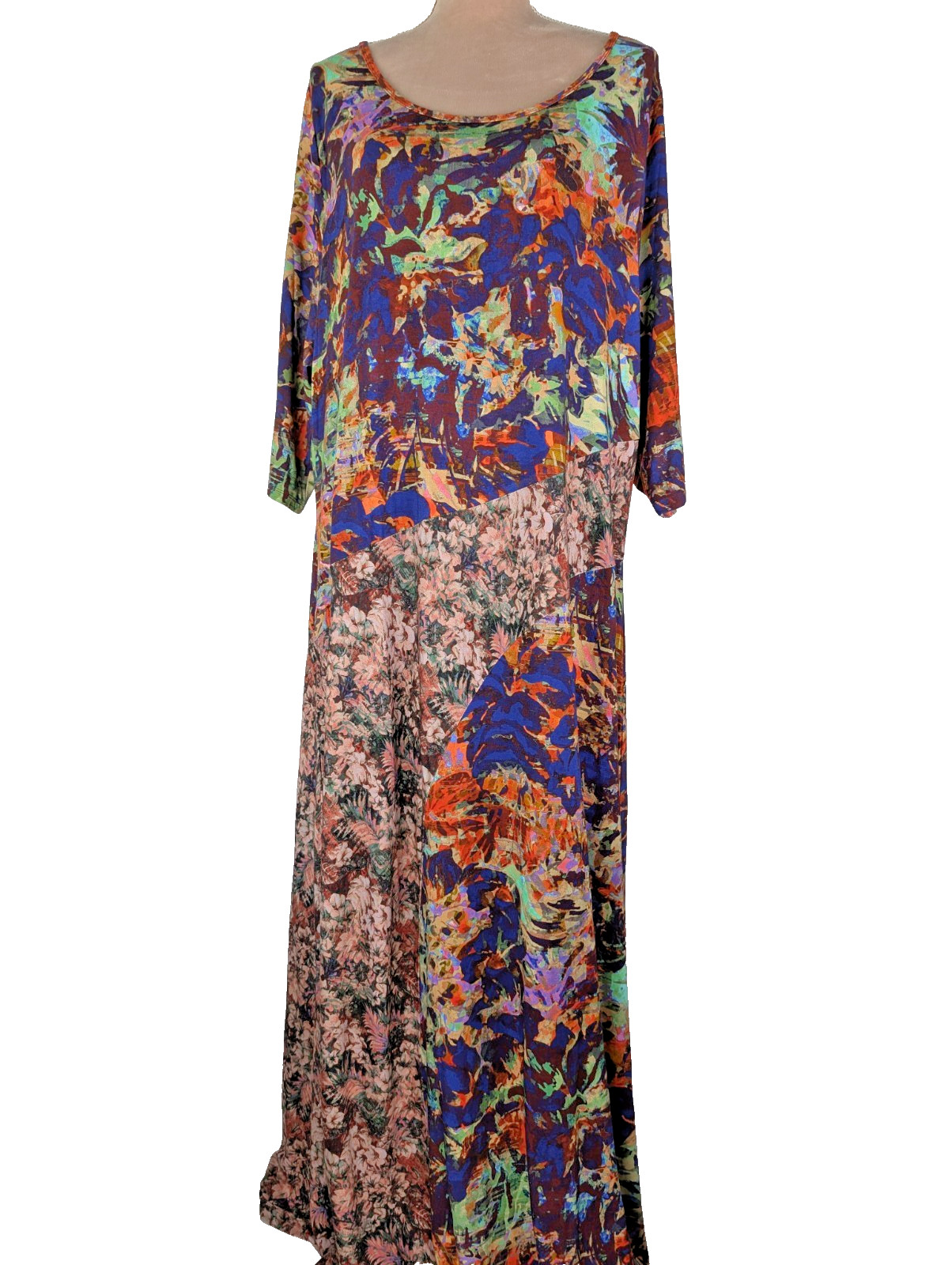 Soft Surroundings Maxi Dress Patchwork Print Flor… - image 1