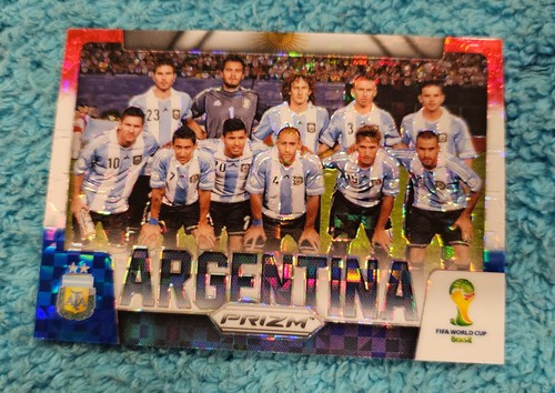 2014 Prizm World Cup Blue Red Plaid Team Photos Argentina / Lionel Messi #2