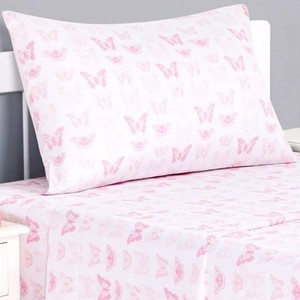 Your Zone TWIN SHEET SET 3-Pc BUTTERFLIES Microfiber ~ New with Tags