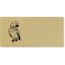 'Parrot African Grey' Large Wooden Wall Plaque / Door Sign (DP00061238)