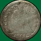 1853 Seated Liberty Dime Good G Coin, Arrows #38864
