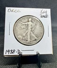 1938-D 90% Silver Walking Liberty Half Dollar (Fine Condition)