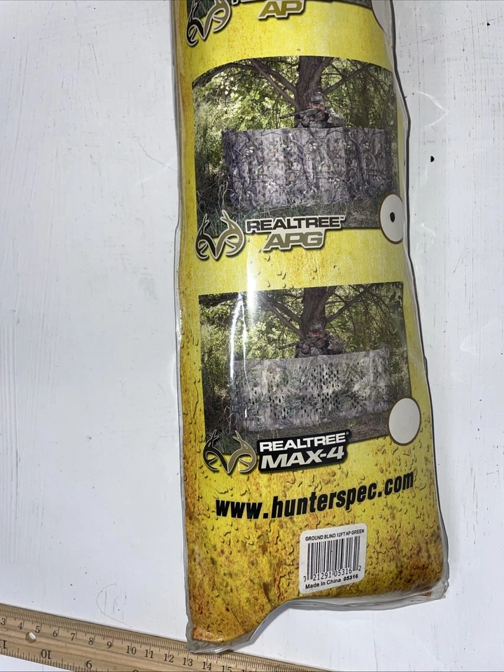 Hunters Specialties Portable Ground Blind Realtree Apg Camo 12’ Wide x 27” Tall - Image 3 of 4
