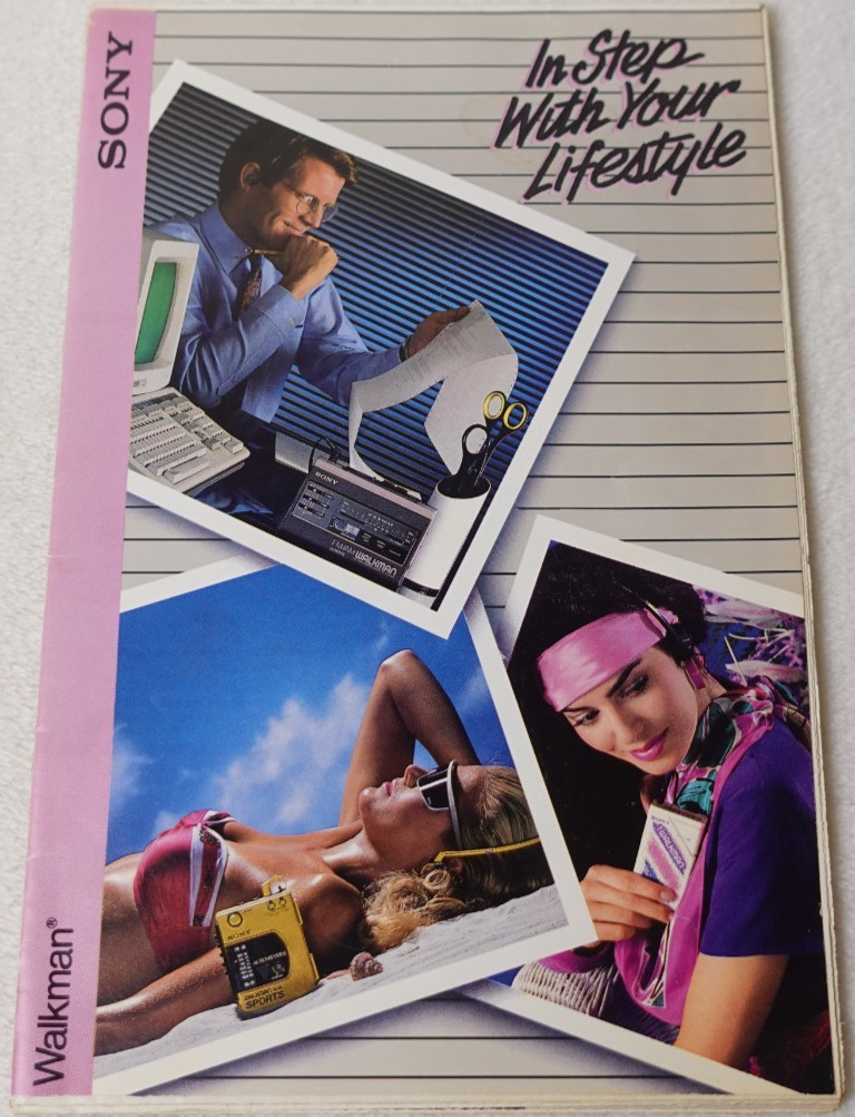 Sony Walkman 1987 In Step With Your Lifestyle Original Foldout Product Brochure