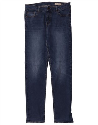 Marks & Spencer Damen Straight Jeans UK 14 Large W32 L31 Blau Baumwolle ZP14