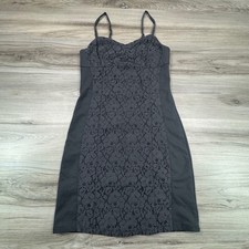 American Eagle Outfitters Lace Panel Spaghetti Strap Dress Charcoal Gray Size 4