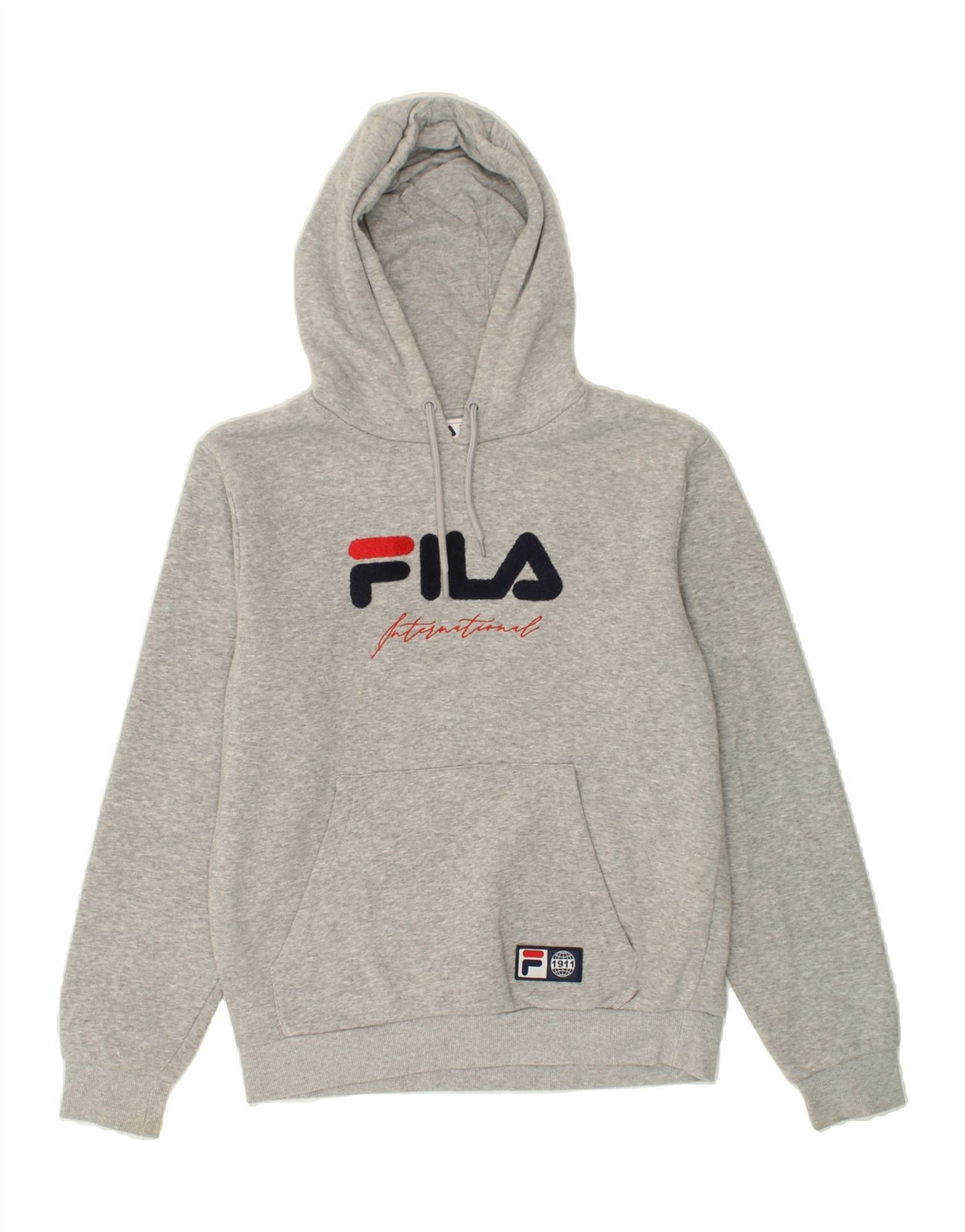 FILA Maglione Uomo Grafico con Cappuccio Medium Grigio Cotone CG24
