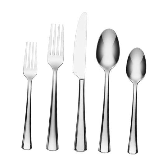 Bleeker Everyday 20-Piece Metallic Flatware Set for Stylish Dining