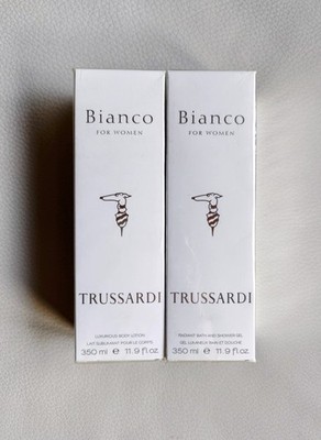 Trussardi Bianco For Women Bath & Shower Gel und Body Lotion je 350 Ml Neu OVP