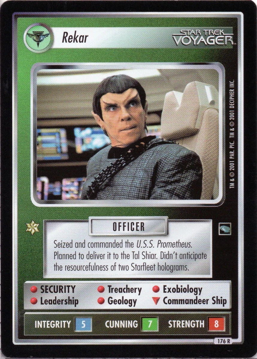 Star Trek CCG Rare Individual Collectible Card Game Cards for sale