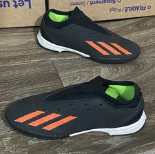 ADIDAS X SPEEDPORTAL.3 FG J BLACK/SOLAR RED INDOOR SOCCER CLEATS KIDS SIZE 2.5Y