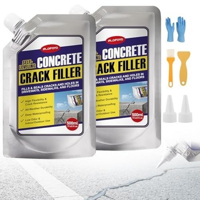 Self-Leveling Concrete Crack Filler   High Elasticity Waterproof Cement Sealant,