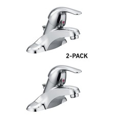 Moen WS84509 2-Pack Adler 1-Handle Bathroom Faucet Polished Chrome W/Drain
