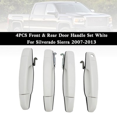 4PCS Front & Rear Door Handle Türgriff White für Silverado Sierra 2007-2013